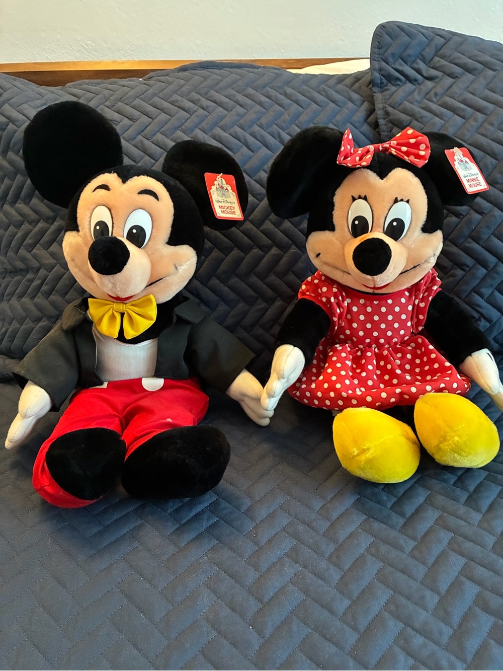 Disneyland 30th Anniversary Mickey & Minnie Plush Pair with tags.